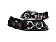 G2 Dual Halo Projector Headlights; Black Housing; Clear Lens (99-04 Mustang)