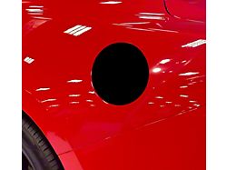 Gas Door Vinyl Overlay Decal; Matte Black (24-26 Mustang)