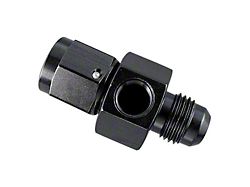 Gauge Port Adapter; -6AN Male x -6AN Female; Black 