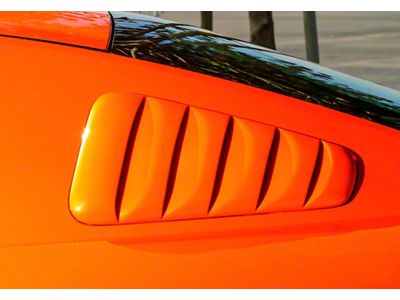 Street Scene Gen 1 Quarter Window Louvers; Unpainted (05-09 Mustang Coupe)