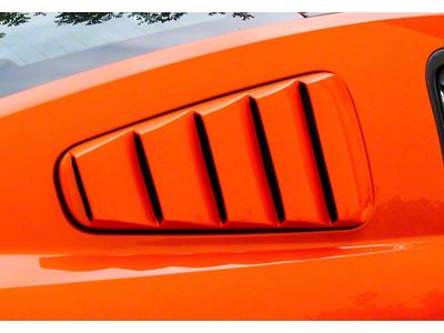 Street Scene Gen 2 Quarter Window Louvers; Unpainted (05-09 Mustang Coupe)