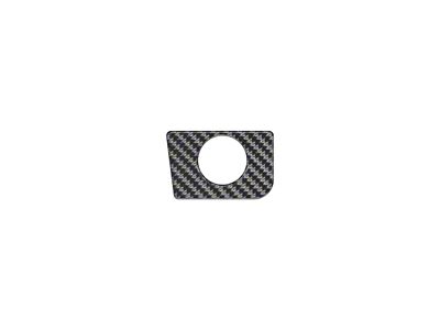 Glove Box Latch Accent Trim; Domed Carbon Fiber (15-23 Mustang)