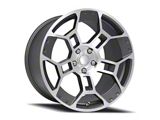 GT-D Replica Satin Gunmetal Machine Face Wheel; 19x10; 35mm Offset (24-26 Mustang)