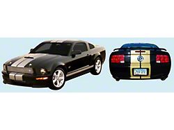 GT-H Style Rocker Panel Stripes; Gold (05-09 Mustang)