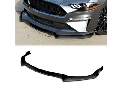 GT Style Chin Spoiler; Matte Black (18-23 Mustang GT, EcoBoost)