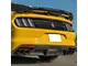 GT350 Style Rear Diffuser with Quad Tips; Matte Black (15-17 Mustang GT Premium, EcoBoost Premium)