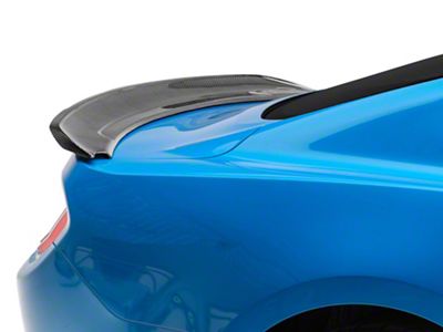 GT350 Track Pack Style Rear Spoiler; Carbon Fiber (15-23 Mustang)