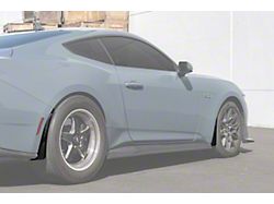 GT350R Performance Package Front and Rear Splash Guards; Glossy Black (24-25 Mustang)