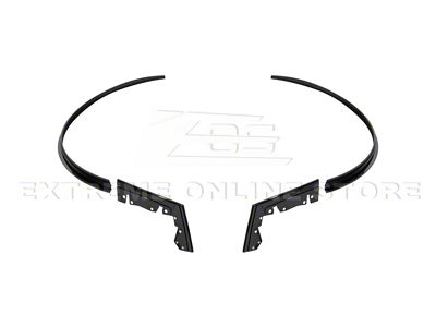 GT350R Performance Package Rear Splash Guards; Hydro-Dipped Carbon Fiber (24-25 Mustang)
