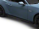 GT350R Performance Package Side Skirt Extensions; Matte Black (24-26 Ford Mustang)