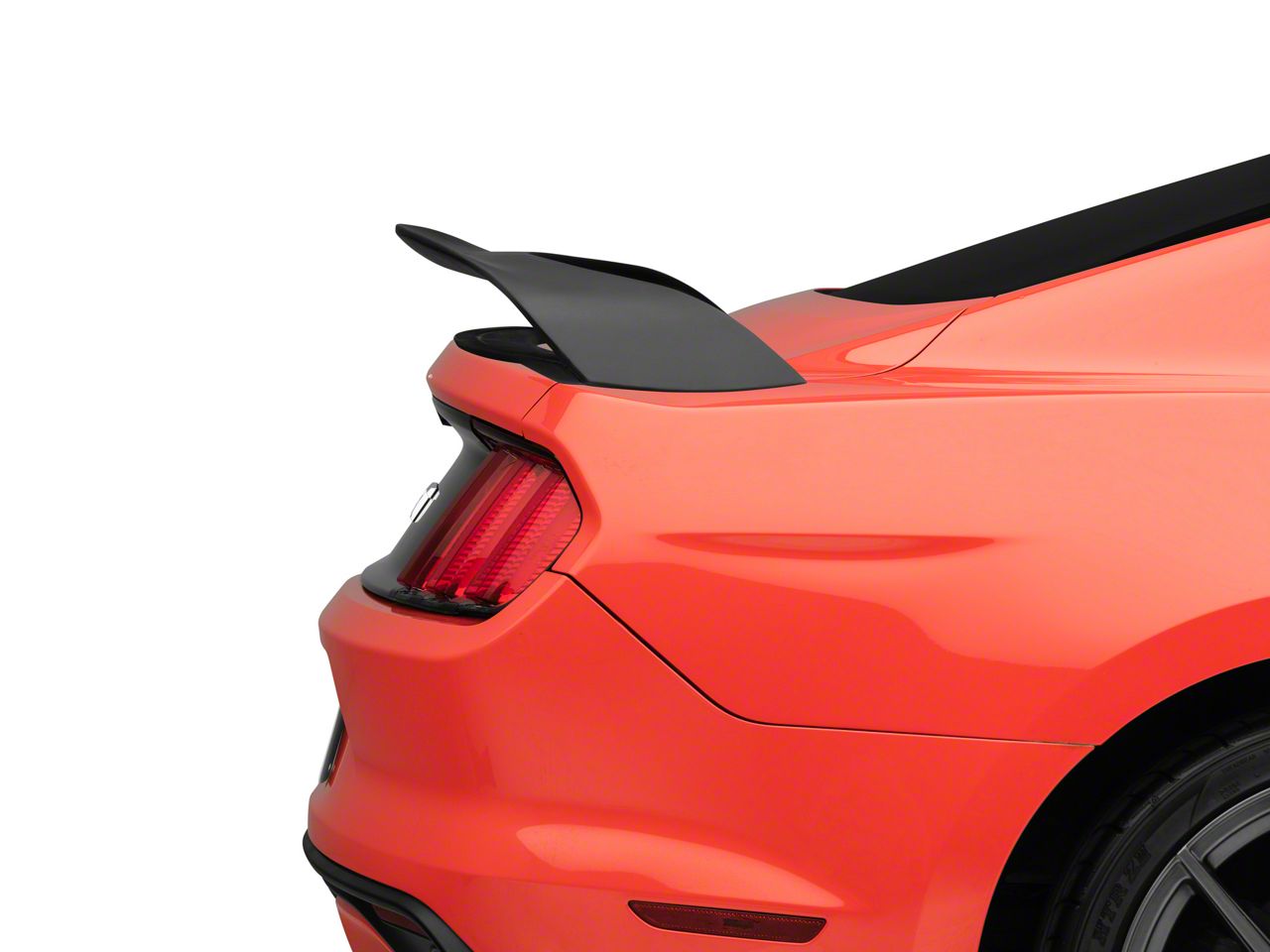 Mustang GT350R Style Rear Spoiler; Matte Black (15-23 Mustang Fastback ...