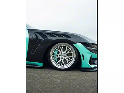 GT4-R Fenders; Dry Carbon Fiber (24-25 Mustang)