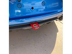 GT4 Tow Hook with Red D-Ring; Rear (18-23 Mustang GT, EcoBoost)