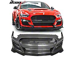 GT500 Style Front Bumper Cover; Unpainted (15-17 Mustang GT, EcoBoost, V6)