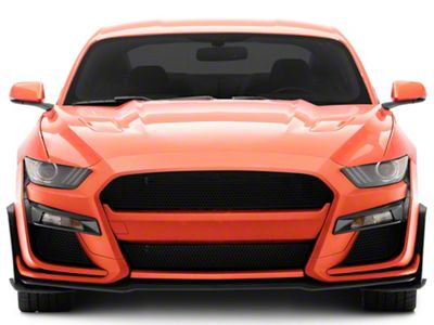 GT500 Style Front Bumper Cover; Unpainted (15-17 Mustang GT, EcoBoost, V6)