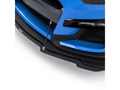 GT500 Style Front Bumper Splitter; Dry Carbon Fiber Vinyl (15-17 Mustang GT, EcoBoost, V6)