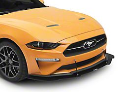 GT500 Style Front Bumper Splitter; Gloss Black Vinyl (18-23 Mustang GT, EcoBoost)