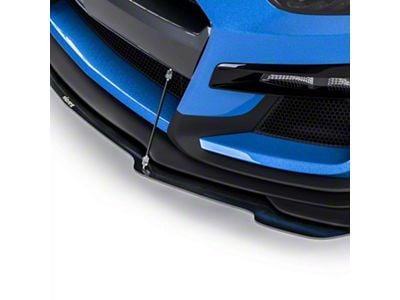 GT500 Style Front Bumper Splitter; Gloss Carbon Fiber Vinyl (15-17 Mustang GT, EcoBoost, V6)