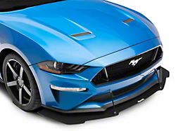 GT500 Style Front Bumper Splitter; Gloss Carbon Fiber Vinyl (18-23 Mustang GT, EcoBoost)