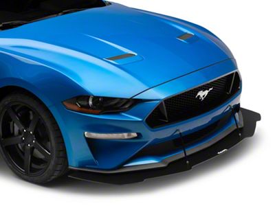 GT500 Style Front Bumper Splitter; Matte Black Vinyl (18-23 Mustang GT, EcoBoost)