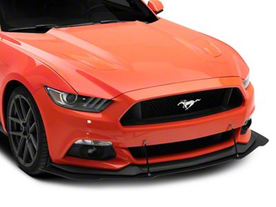 GT500 Style Front Bumper Splitter; Textured Black (15-17 Mustang GT, EcoBoost, V6)