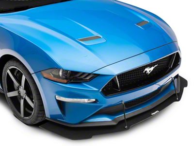 GT500 Style Front Bumper Splitter; Textured Black (18-23 Mustang GT, EcoBoost)