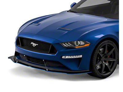 GT500 Style Front Splitter; Carbon Flash Metallic Vinyl (18-23 Mustang GT, EcoBoost)