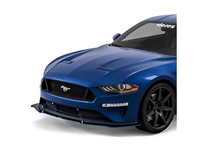 GT500 Style Front Splitter; Dry Carbon Fiber Vinyl (18-23 Mustang GT, EcoBoost)