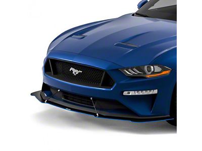 GT500 Style Front Splitter; Matte Black Vinyl (18-23 Mustang GT, EcoBoost)