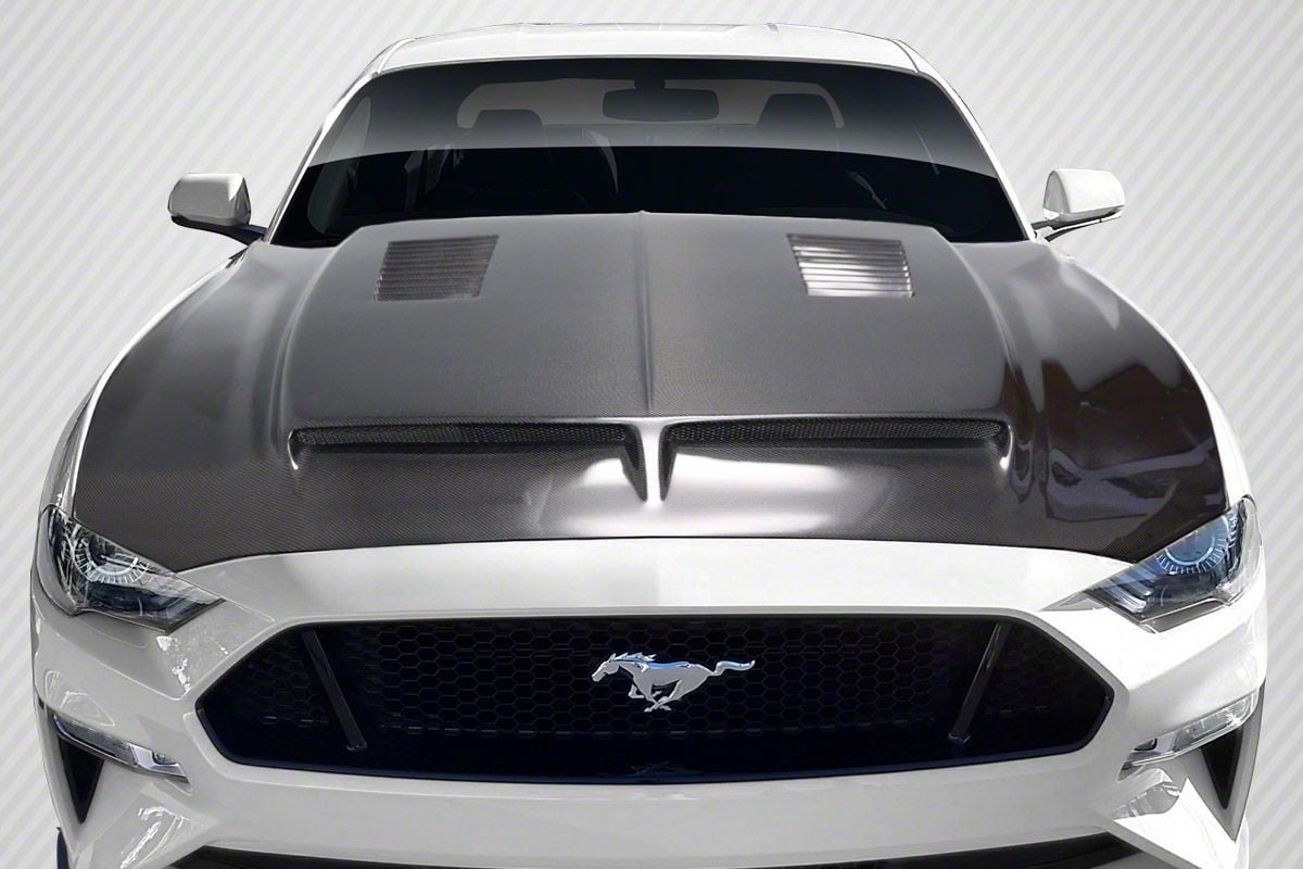 【U LAN】[PREMIUM] Barrier Suede Hood Mustang Amazon.com: IKON MOTORSPORTS, Hood Compatible with 2018-2023