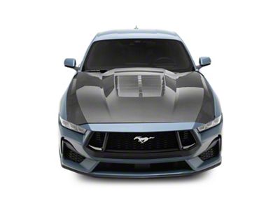 GT500 Style Hood; Carbon Fiber (24-25 Mustang)