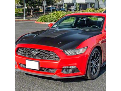 GT500 Style Hood; Unpainted (15-17 Mustang GT, EcoBoost, V6)