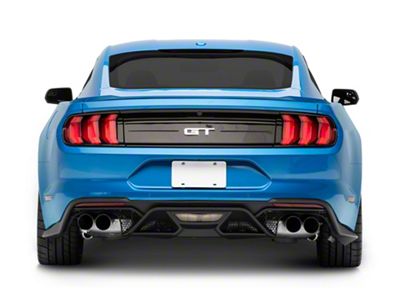 GT500 Style Rear Diffuser; Matte Black (18-23 Mustang GT, EcoBoost)