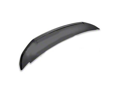 GT500 Style Rear Spoiler with Carbon Fiber Middle Trim; Unpainted (10-14 Mustang)