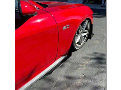 GT500 Style Side Skirt Extensions without Rock Guards (24-25 Mustang GT, EcoBoost)