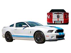 GT500 Type-1 Style Lemans Racing Stripes; Satin Black (10-14 Mustang GT500)