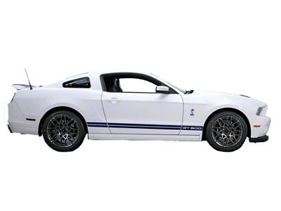 GT500 Type-1 Style Rocker Panel Stripes; Colorado Red (10-14 Mustang GT500)