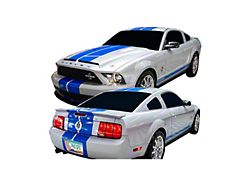 GT500KR Style Lemans Racing Stripes; Performance White (07-09 Mustang GT500)