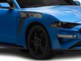 GTD Style Fenders; Unpainted Fiberglass with Carbon Vents (18-23 Mustang)