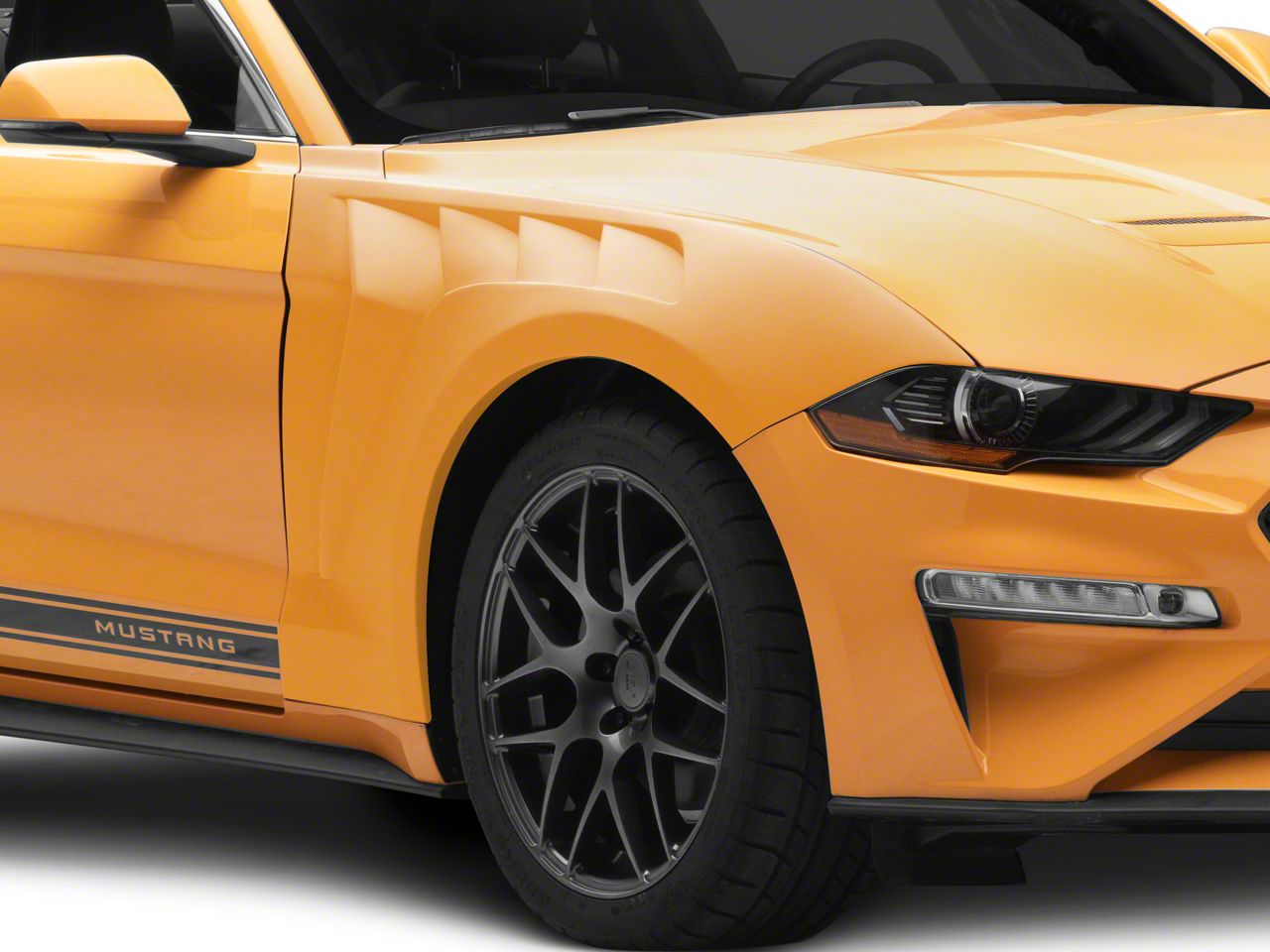 Mustang GTD Style Fenders; Unpainted Fiberglass (18-23