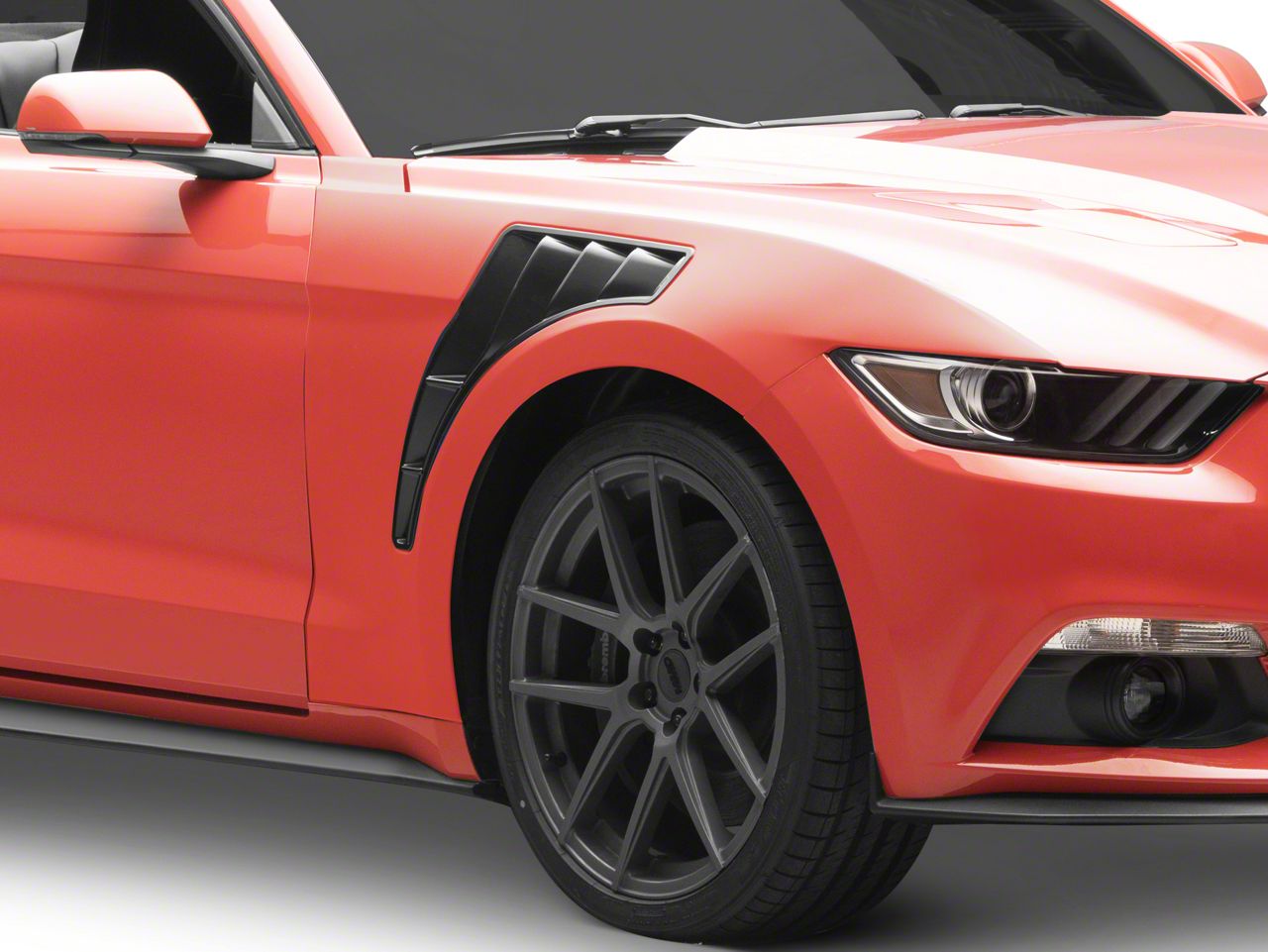 Mustang GTD Style Front Fenders; Unpainted (15-17 Mustang GT