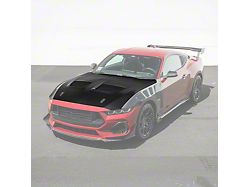 GTD Style Hood; Primed Black (24-26 Mustang)