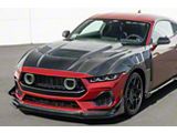 GTV Style Add-On Front Chin Splitter; Glossy Black (24-26 Mustang)