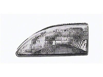 Replacement Halogen Headlight; Chrome Housing; Clear Lens; Driver Side (94-98 Mustang)