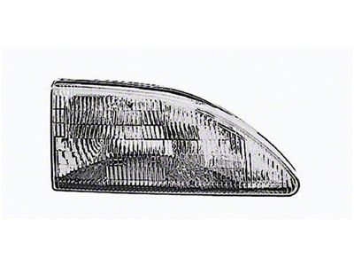 Replacement Halogen Headlight; Chrome Housing; Clear Lens; Passenger Side (94-98 Mustang)