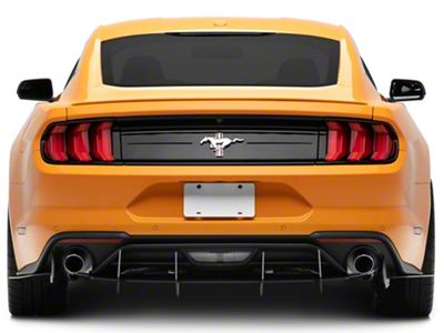 HDPE Rear Diffuser; Matte Black (18-23 Mustang EcoBoost w/o Active Exhaust)