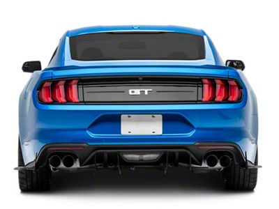 HDPE Rear Diffuser V2; Matte Black (18-23 Mustang GT; 20-23 Mustang EcoBoost w/ Active Exhaust)