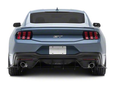 HDPE Rear Diffuser V2; Matte Black (24-25 Mustang GT & EcoBoost w/ Active Exhaust)