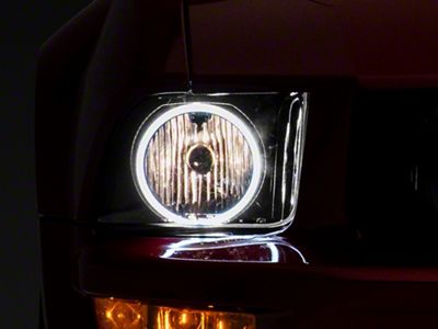 CCFL Halo Headlights; Black Housing; Clear Lens (05-09 Mustang w/ Factory Halogen Headlights, Excluding GT500)