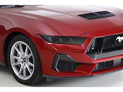 Headlight Covers; Carbon Fiber Look (24-26 Mustang)